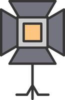 Spotlight Line Filled Icon vector