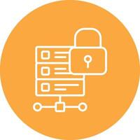 Database Line Multi Circle Icon vector