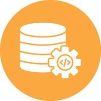Database Glyph Multi Circle Icon vector