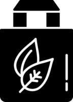 orgánico bolso glifo icono diseño vector