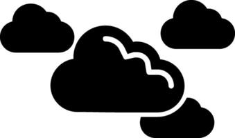 Clouds Glyph Icon Design vector