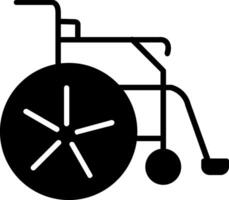 discapacitado glifo icono diseño vector