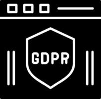 gdpr glifo icono diseño vector