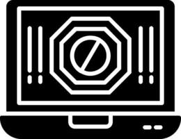 Ad Blocker Glyph Icon Design vector