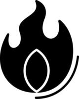 Burn Glyph Icon Design vector