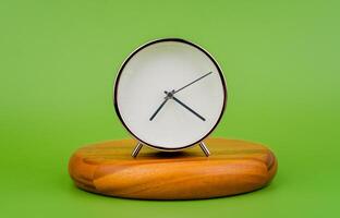 Time and a clock that stops, a photo of a clock in the studio, an important time concept in work and life.