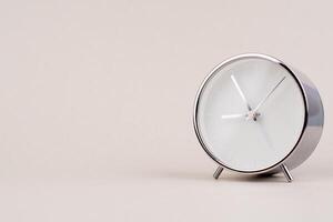 Time hand shows standing time. High quality studio photo of a clock. The concept of time and the rules of time in work