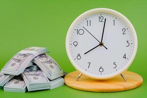 Dollars and time are valuable to work and life. Income from work and financial path photo