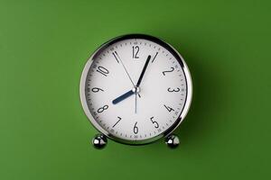 Time and a clock that stops, a photo of a clock in the studio, an important time concept in work and life.