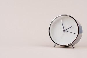 Time hand shows standing time. High quality studio photo of a clock. The concept of time and the rules of time in work