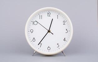 Time hand shows standing time. High quality studio photo of a clock. The concept of time and the rules of time in work