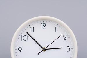 Time hand shows standing time. High quality studio photo of a clock. The concept of time and the rules of time in work