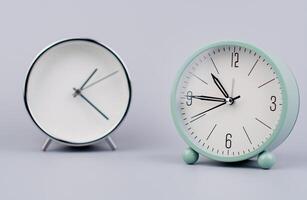 Time hand shows standing time. High quality studio photo of a clock. The concept of time and the rules of time in work