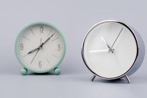 Time hand shows standing time. High quality studio photo of a clock. The concept of time and the rules of time in work