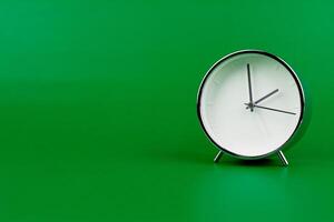 Time hand shows standing time. High quality studio photo of a clock. The concept of time and the rules of time in work