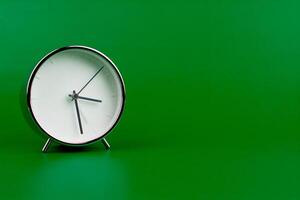 Time hand shows standing time. High quality studio photo of a clock. The concept of time and the rules of time in work