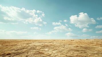 Drought land against a blue sky with clouds Drought land against a blue sky with clouds photo