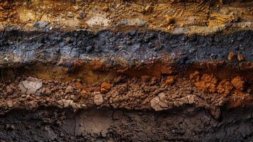 texture layers of earth Form of soil layers its colour and textures texture layers of earth photo