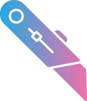 Utility Knife Glyph Gradient Icon Design vector