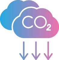 Co2 Glyph Gradient Icon Design vector