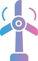 Wind Turbine Glyph Gradient Icon Design vector