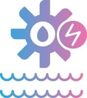 Hydro Power Glyph Gradient Icon Design vector