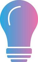 Light Bulb Glyph Gradient Icon Design vector