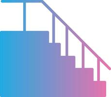 escalera glifo degradado icono diseño vector