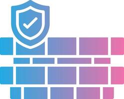 Wall Security Glyph Gradient Icon Design vector