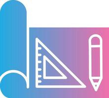 Draft Tools Glyph Gradient Icon Design vector