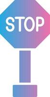 Stop Sign Glyph Gradient Icon Design vector