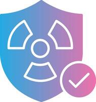 Safety Nuclear Glyph Gradient Icon Design vector