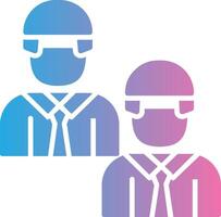 Engineering Team Glyph Gradient Icon Design vector