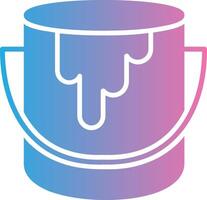 Paint Bucket Glyph Gradient Icon Design vector