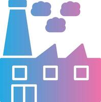 Factory Glyph Gradient Icon Design vector