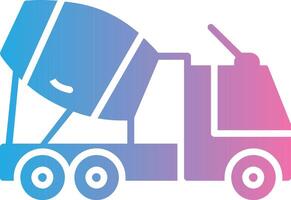 Concrete Truck Glyph Gradient Icon Design vector