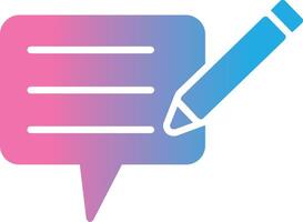 Blog Glyph Gradient Icon Design vector