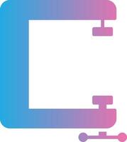 C Clamp Glyph Gradient Icon Design vector