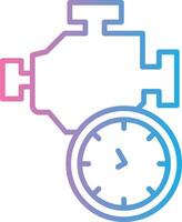 Time Engine Line Gradient Icon Design vector