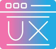 User Experience Glyph Gradient Icon Design vector