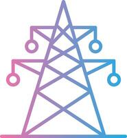 Electric Tower Line Gradient Icon Design vector