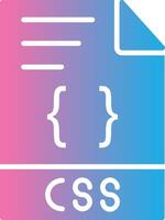 CSS Glyph Gradient Icon Design vector