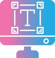 Typography Glyph Gradient Icon Design vector