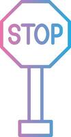 Stop Sign Line Gradient Icon Design vector