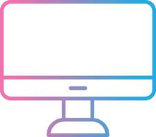 Monitor Line Gradient Icon Design vector