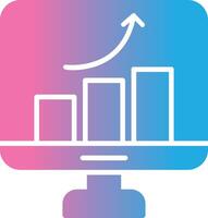 Improvement Glyph Gradient Icon Design vector