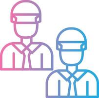 Engineering Team Line Gradient Icon Design vector