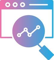 Web Monitoring Glyph Gradient Icon Design vector