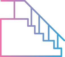 Stairs Line Gradient Icon Design vector