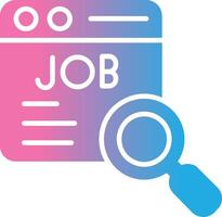 Job Search Glyph Gradient Icon Design vector